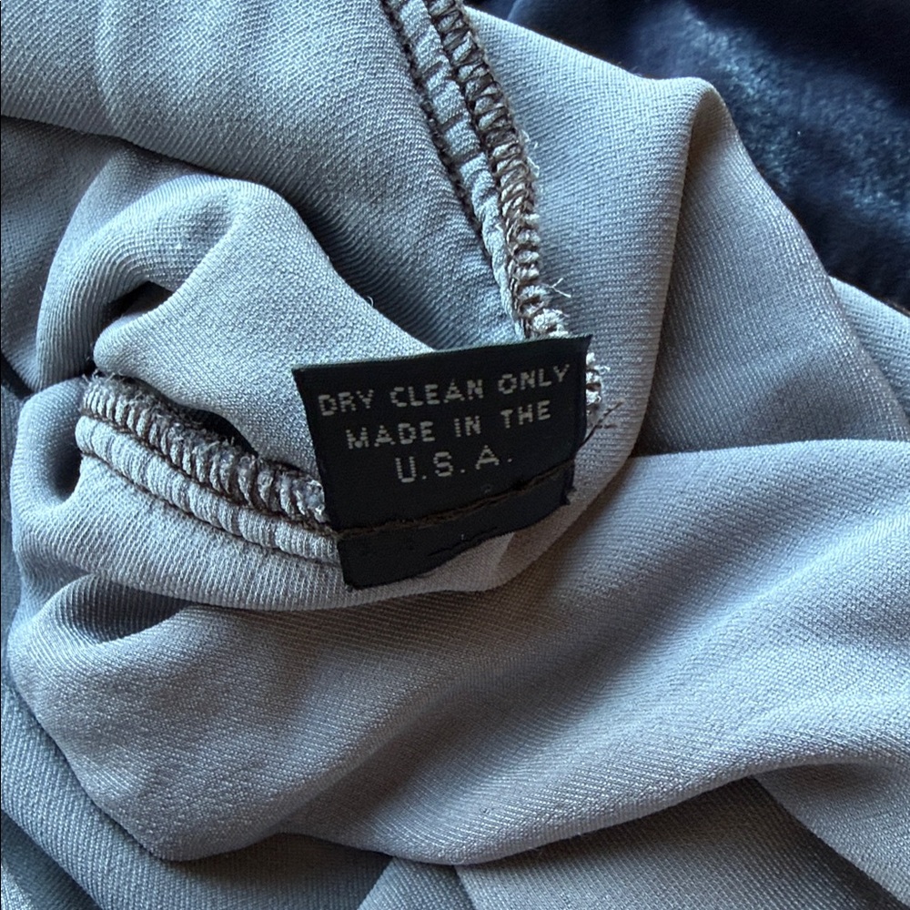 Krista Larson Blue / Gray Velvet Skirt - Picture 4 of 6